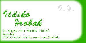 ildiko hrobak business card